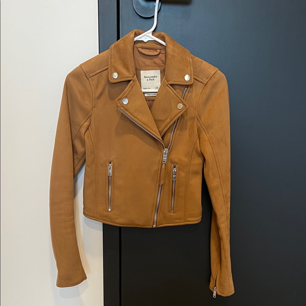 Abercrombie & Fitch Tan Leather Jacket